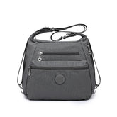 Kono Women Fashion Multiway Use Bags Adjustable Shoulder Strap Durable Waterproof Messenger Bag Handbags Tote Bag Unisex Double Zipper Hobo bag
